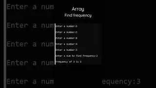 find frequency | array in c | 