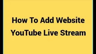 How to go live stream on youtube with obs || How to add website youtube live stream