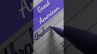 Great American | Cursive handwriting #america #shorts #yt