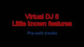 VDJ8 - Pre-edit tracks