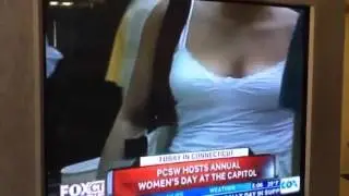 FOX-CT disgusting b-roll video footage during report on Women's Day at the Capitol