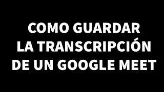 COMO GUARDAR LA TRANSCRIPCIÓN DE UN GOOGLE MEET UTILIZANDO TACTIQ.IO