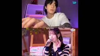 jungkook singing 'people pt2' fanboy💜 #iu #jk