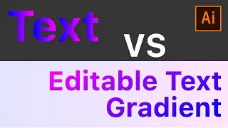 Illustrator Tips || How To Apply Gradient Effect To Editable Text In Adobe Illustrator