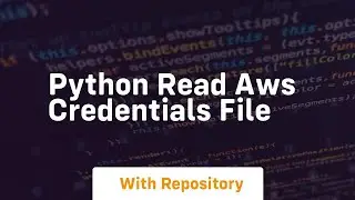 python read aws credentials file