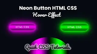 Neon Button Effect | HTML CSS Hover Effect