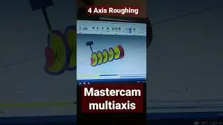 Mastercam 2022 4 axis roughing TOOLPATH | /Mastercam multiaxis |4 Axis VMC PROGRAMING mastercam 2022