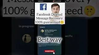 Deleted Chat Recovery in Facebook 😱| 