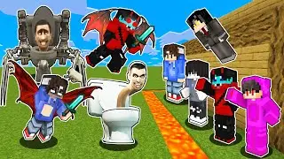 Best of BEST Security House vs Evil PEPESAN, Evil HABITAT, SKIBIDITOILET in Minecraft!!