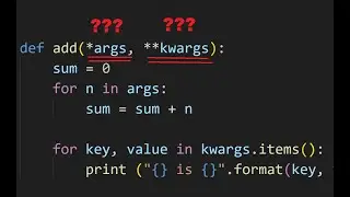 What is *Args and **Kwargs in Python | Python Tutorial