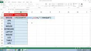 How to find Unique and Duplicate Text in Excel from a List