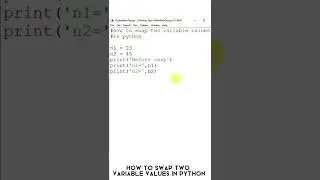 How to swap two variable values in Python