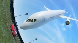 Car vs. Plane - Crash Simulation Animation