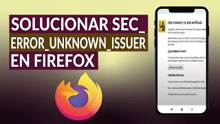 Cómo solucionar sec_error_unknown_issuer sec_error_untrusted_issuer en FIREFOX