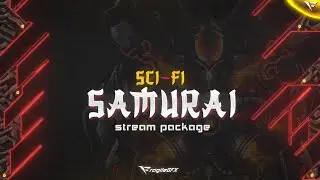 Sci-Fi Samurai Overlays Package | Japanese Stream Overlays