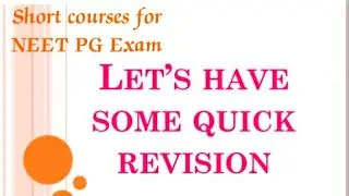 Short courses for Neet PG - High Yielding points for High score!