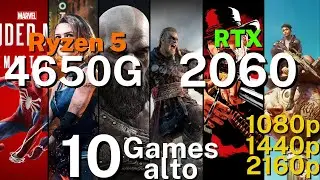 RTX 2060 + Ryzen 5 4650G Teste em 10 Games em 2023 1080p | 2k | 4k