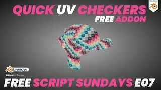 UV Checker Grid in Blender | Free Script Sundays E07 | Quick UV Checkers | Free Blender Addon