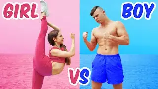 GIRL vs BOY GYMNASTICS BATTLE