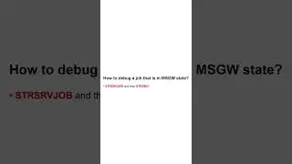 How to debug a job that is in MSGW state in AS400