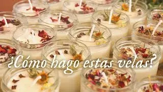 DIY VELAS DE CERA DE SOJA con cristales y aceites esenciales | Velas aromáticas de amor y abundancia