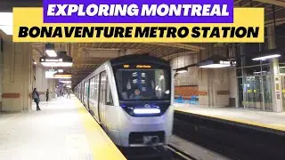 Downtown Montreal: Walk to Bonaventure Metro Station [4K] 