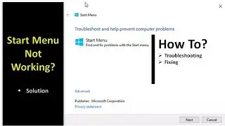 Troubleshoot And Help Prevent Computer Problems Find And Fix Problems with the Start Menu windows