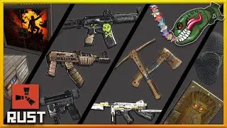 Rust Skins | Chainmail Headwrap, Lei, Cardboard Tools, Moon Guard SMD, Black Diamond SMG 