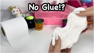 Toilet Paper Slime!? 🧻🫧🚽 How To Make NO GLUE Toilet Paper Slime!?