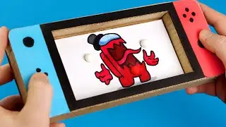 Among Us Hide and Seek DIY Nintendo Switch Game! 😍 Easy Paper Craft Idea