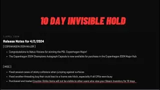 VALVE ADDED A 10 DAY INVISIBILITY HOLD !!!