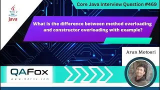 Difference between method overloading & constructor overloading (Core Java Interview Question #469)