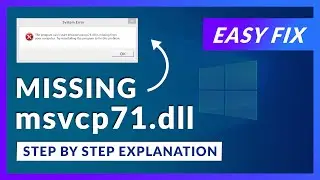 msvcp71.dll Missing Error | How to Fix | 2 Fixes | 2021