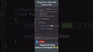 properties get and set method in c#