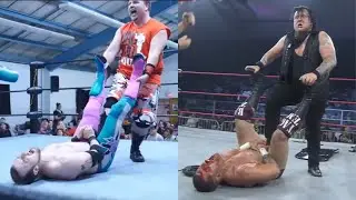 Wrestling multiple low blows