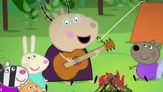 Peppa Pig | Singing by the Campfire CAMPING FUN | Kids Cartoon