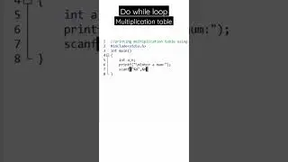 print multiplication table | do while loop | 