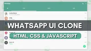 Simple WhatsApp UI Clone Using HTML, CSS & JavaScript