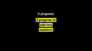 Program to add two numbers 