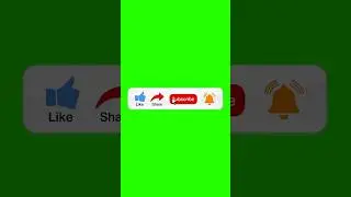 Subscribe Button 🔴 Green Screen  | Like, Share & Bell Icon effect (No Copyright)