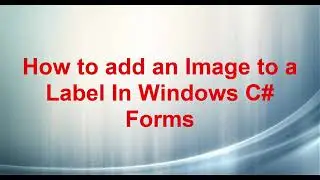 C# How to add an image to a label In Windows forms