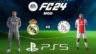 FC 24 REAL MADRID - AJAX | PS5 MOD 24/25 Ultimate Difficulty Career Mode HDR Next Gen