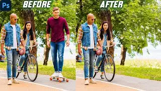 Photoshop CC 2021 Content Aware Fill | How to remove person from photo in photoshop 2021 #shorts