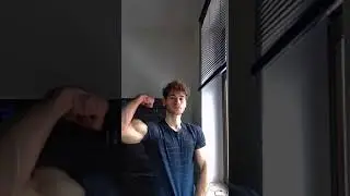 The Pump under the cover / teen bodybuilder showing his muscular arms
