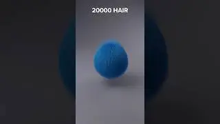 1 Hair vs 20000 Hair Blender 3D Animation Showcase 🚀 #animation #blender3danimation #simulation