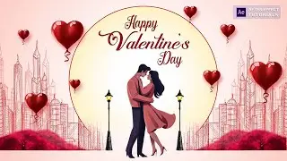 Valentine's day motion graphics after effects | After effect 3D Camera Tutorials