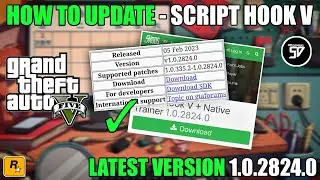 GTA V - HOW TO UPDATE SCRIPT HOOK V LATEST VERSION 1.0.2824.0 | SHIVAXD