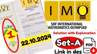 Class 1 Math Olympiad Question Paper 2024 25 | Math Olympiad Exam for Class 1|Olympiad Exam Class 1