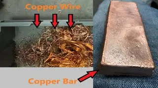 Scrapping wire, TV yokes and electric motors for copper - Casting copper with a 3D printed mold