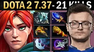 Windranger Gameplay Miracle with 21 Kills and Gleipnir - Dota 2 7.37